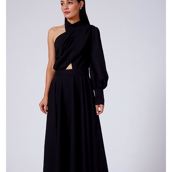 NWT Three Piece Company Long Black Dress- semi formal - Picture 1 of 6